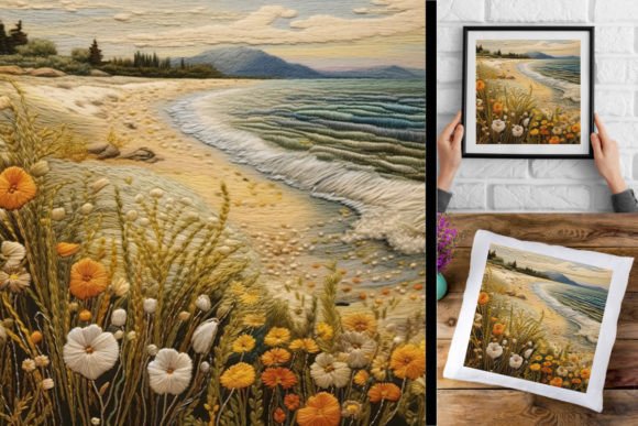 3d Graphic, Wool Embroidery Beach Review