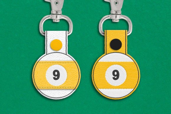 9 Ball ITH Key Fob Applique Embroidery Review