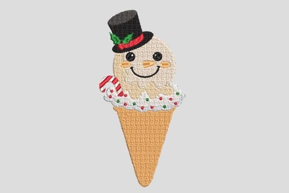 Christmas Candy Ice Cream Cone Embroidery Review