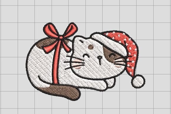 Cute with Bow, Santa Hat Embroidery File Review