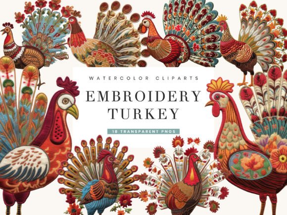 Watercolor Embroidery Turkey Review for Craft Fairs